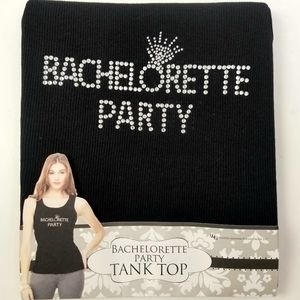 NEW Black Bachelorette Party BLINGED Tank Top